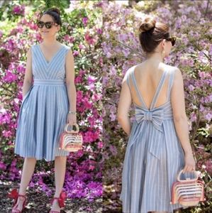 NEW Gal Meets Glam Samantha Bow Fit & Flare Dress Size 4